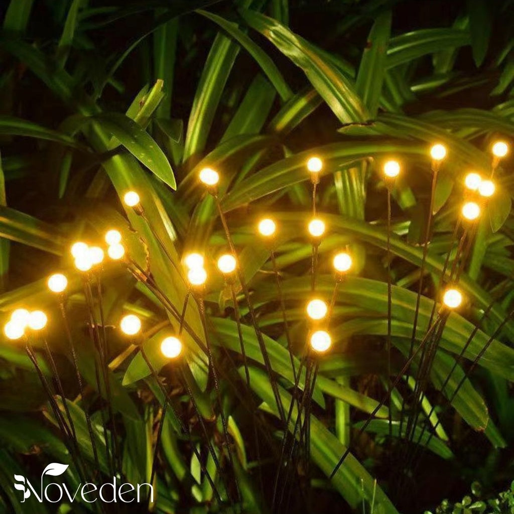 NOVEDEN 3 Pieces Solar Powered Firefly Lights (Warm)