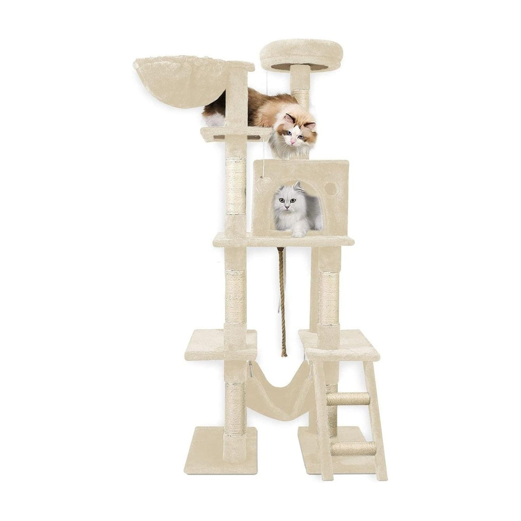 Floofi 155cm Plush Cat Condo Cat Tree Beige