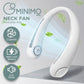 GOMINIMO Rechargeable Portable Bladeless Neck Fan with 3 Speeds and 62 Air Outlet (White)