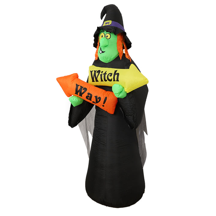 Festiss 2.4m Witch Way Halloween Inflatable with LED