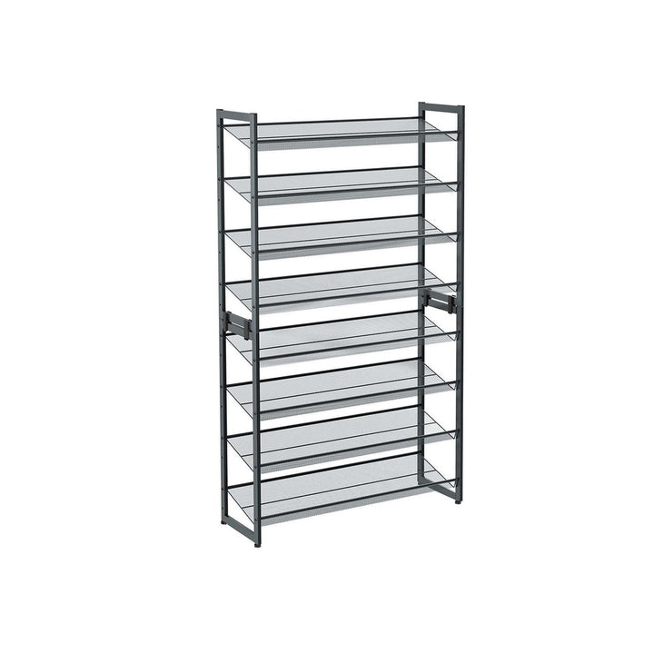 SONGMICS 8-Tier Shoe Rack Storage 32 pairs with Adjustable Shelves Gray