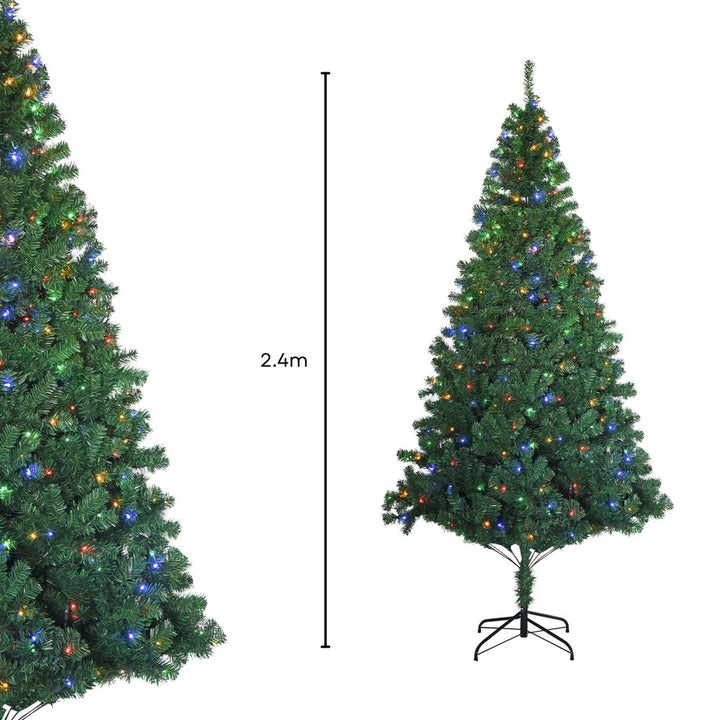 Festiss 2.4m Christmas Tree with 4 Colour LED