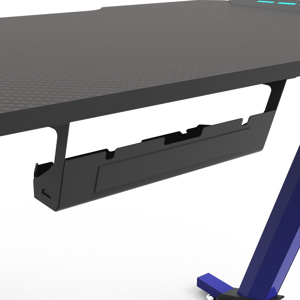 EKKIO RGB Gaming Desk Z Shape Blue 140cm EK-GD-108-AL