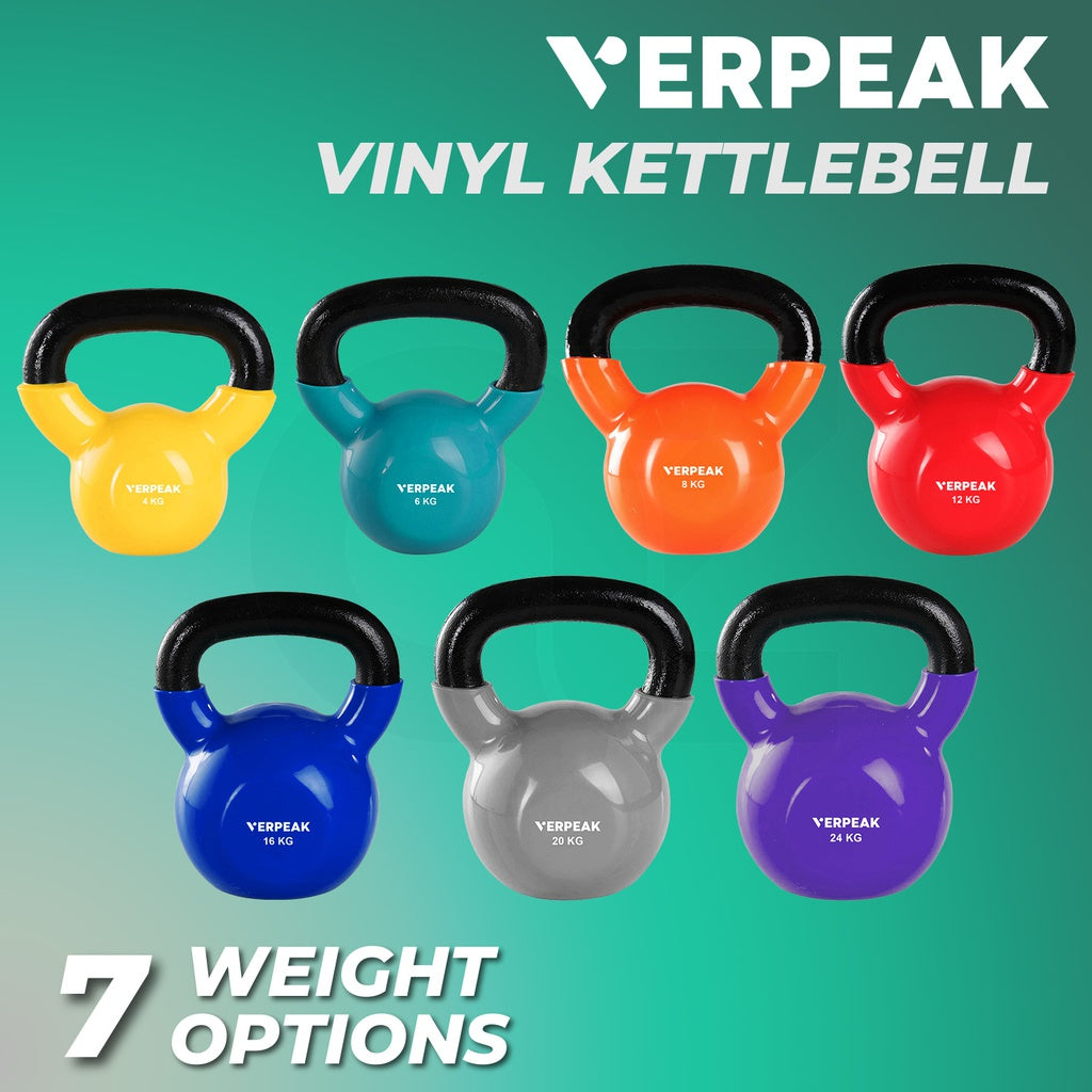 Verpeak Vinyl Kettlebell 16kg Blue