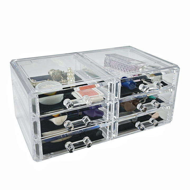 GOMINIMO Makeup Cosmetic Organizer With 12 Drawers (Clear)