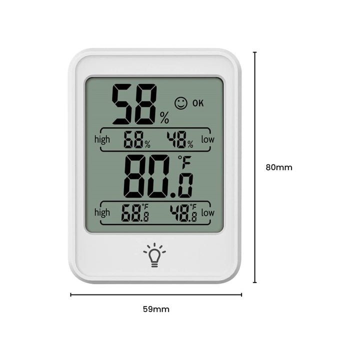 GOMINIMO Thermo Hygrometer No Backlight White