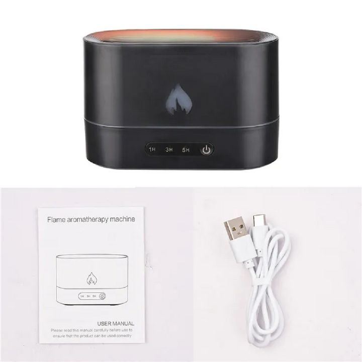 GOMINIMO Flame Humidifier Fire 250ml Black