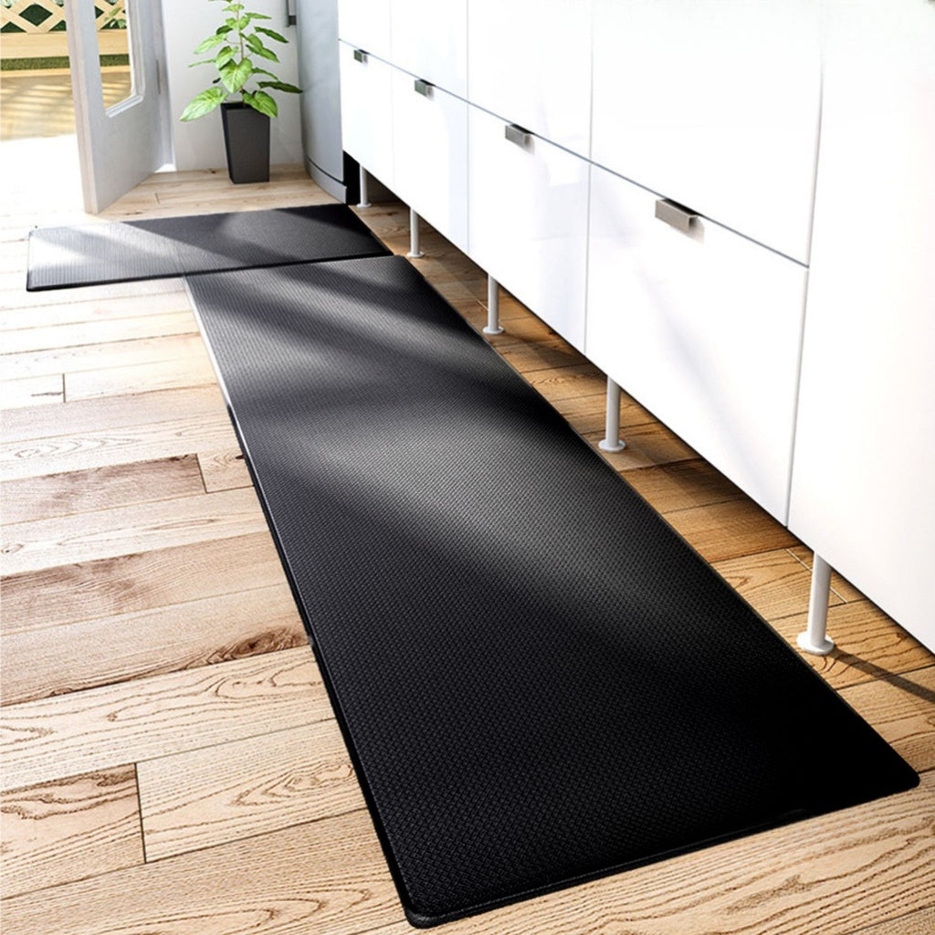 GOMINIMO PVC Kitchen Mat 2pcs Set Black