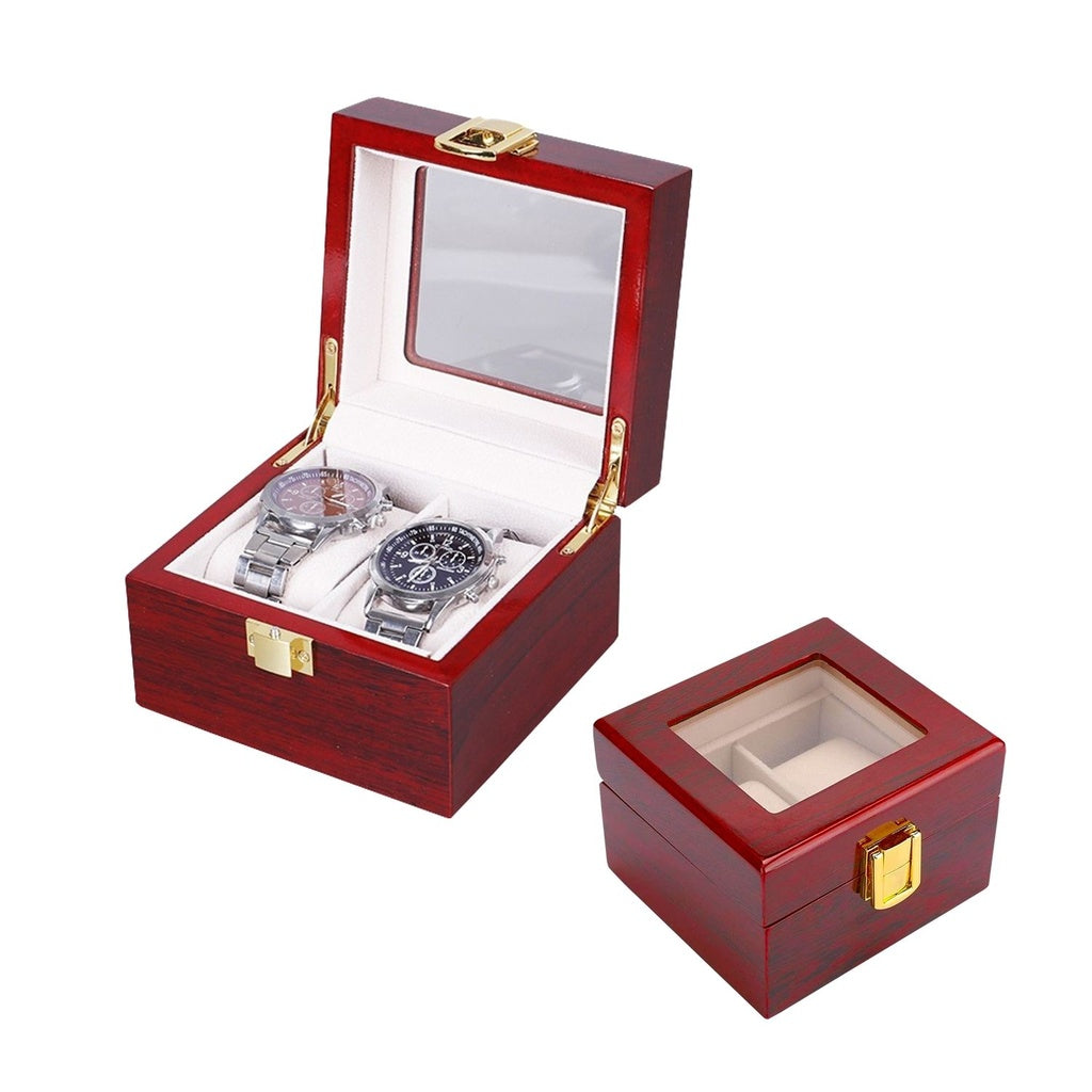 GOMINIMO Watch Display Box (2 Slot / Red Wood)