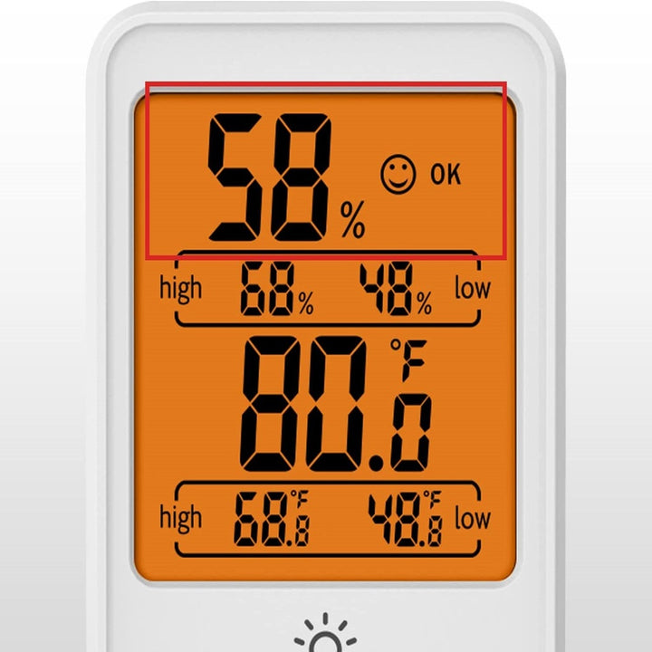 GOMINIMO Thermo Hygrometer No Backlight White