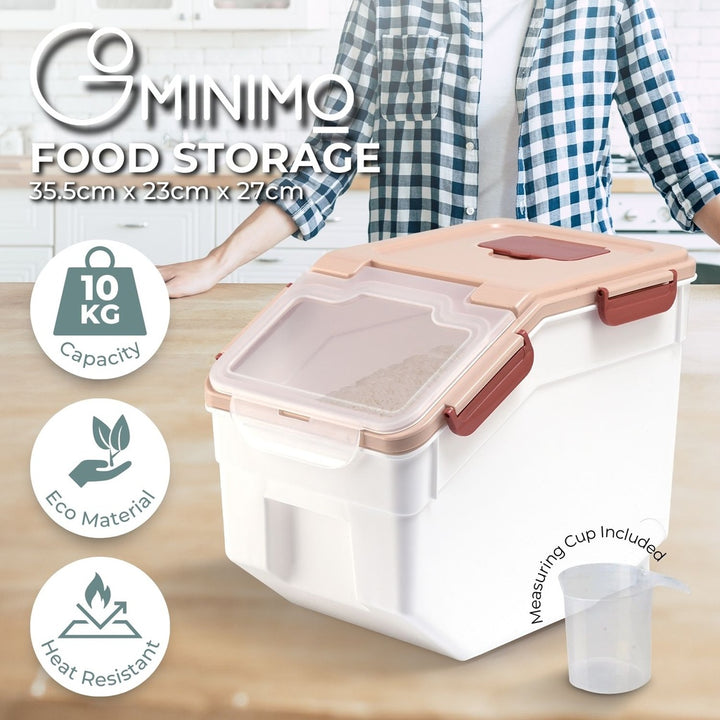 Gominimo Airtight Food Rice Grain Storage Container Pantry Organiser Box Coffee