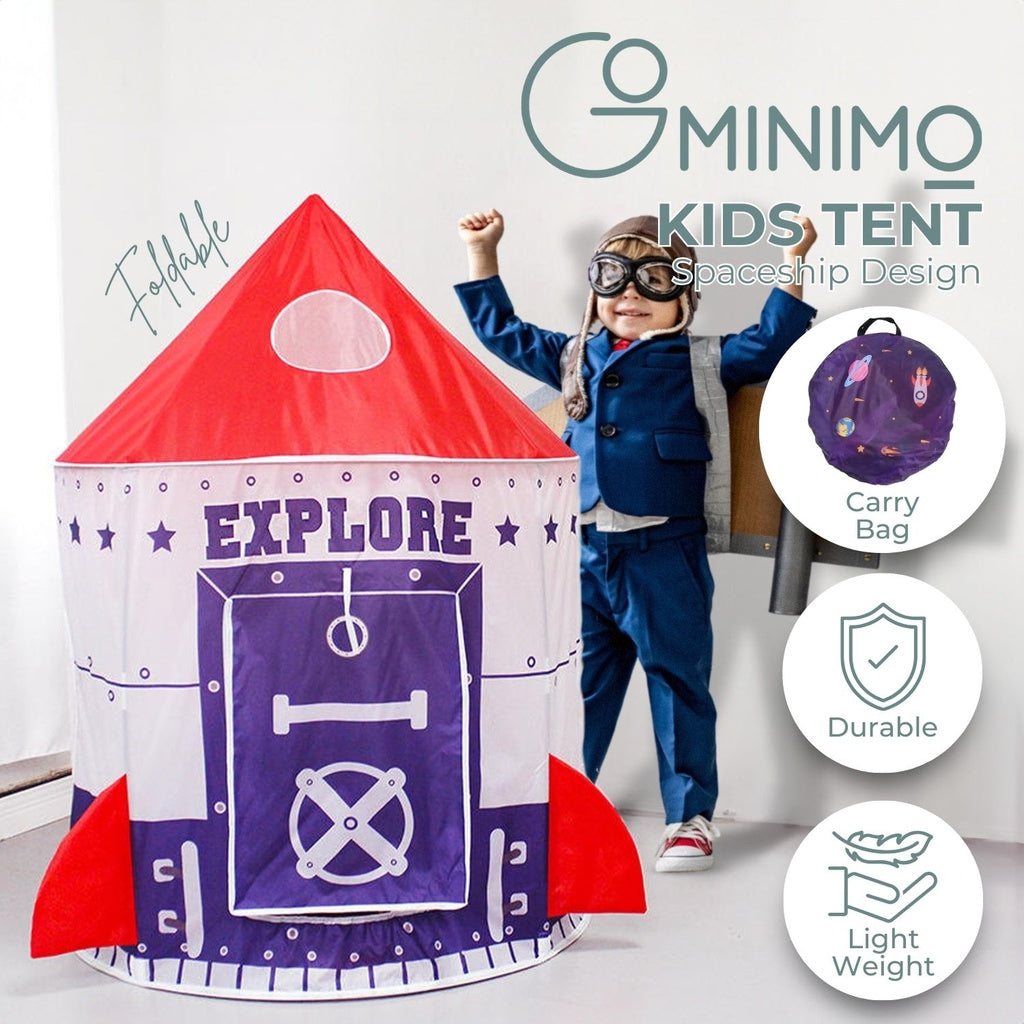 GOMINIMO Kids spaceship Tent (Purple and Red)