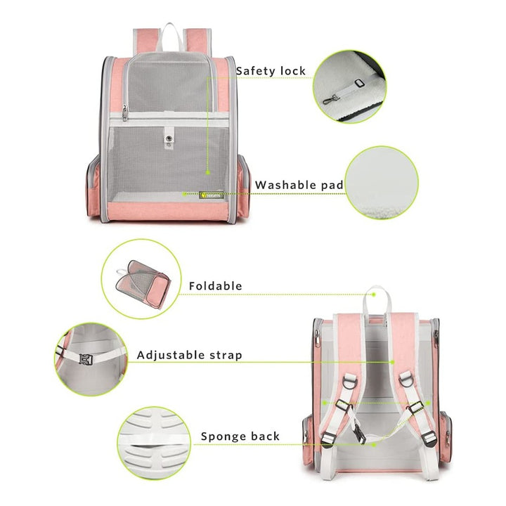 Floofi Pet Backpack -Model 1 (Pink)