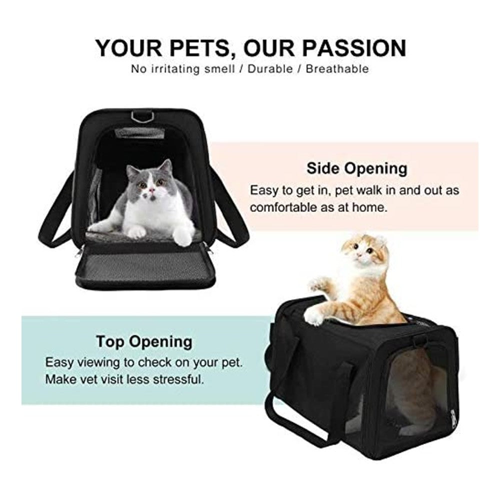 Floofi Portable Pet Carrier-L Size (Black)