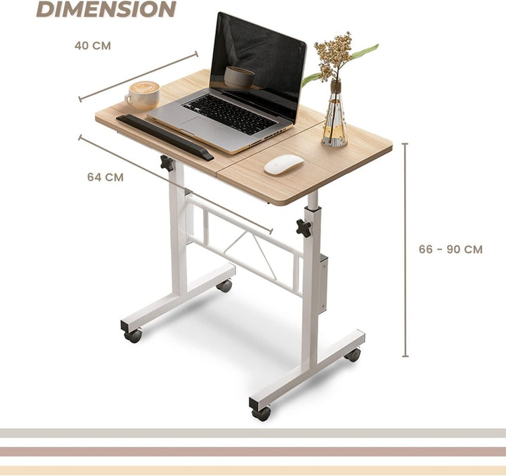 EKKIO Mobile Desk Half Tilt White