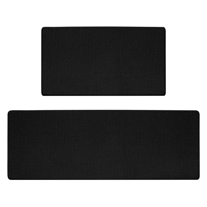 GOMINIMO PVC Kitchen Mat 2pcs Set Black