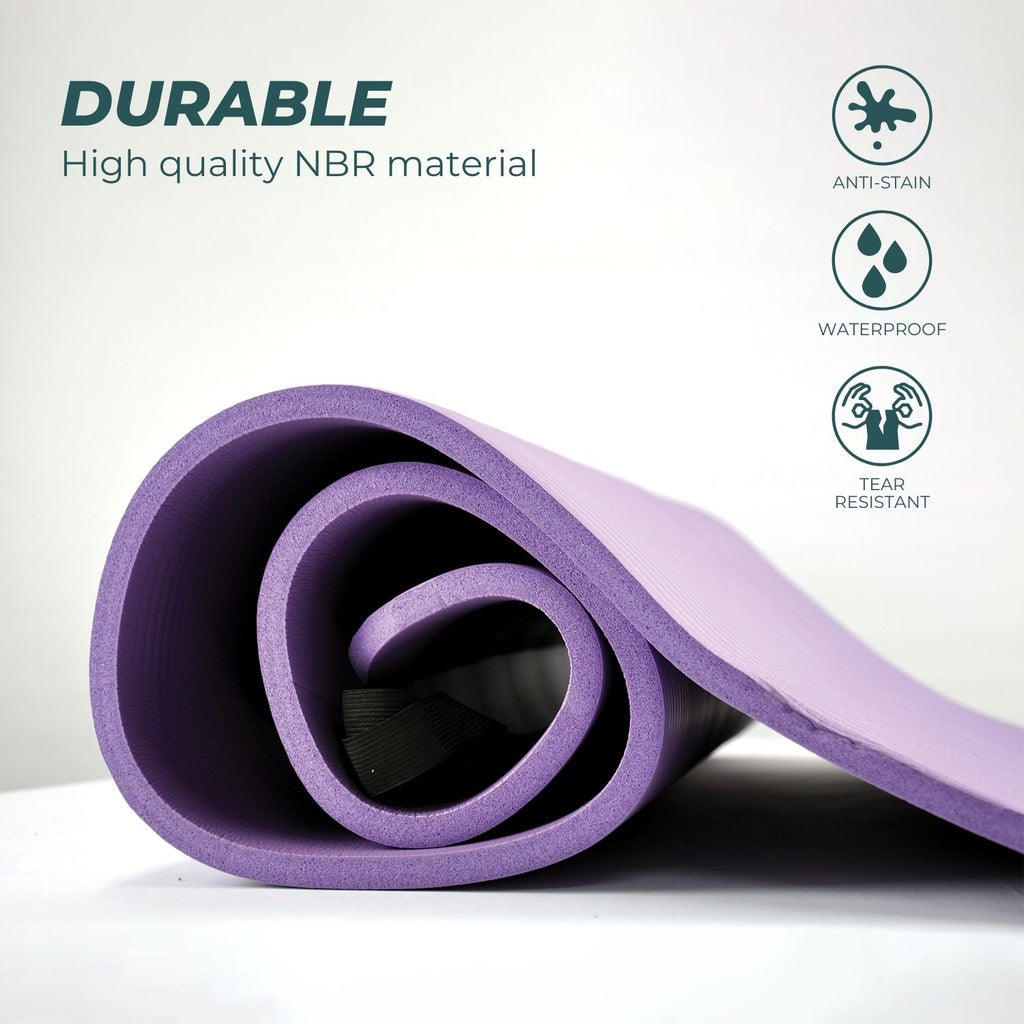 Verpeak NBR Yoga Mat 1.5CM Purple