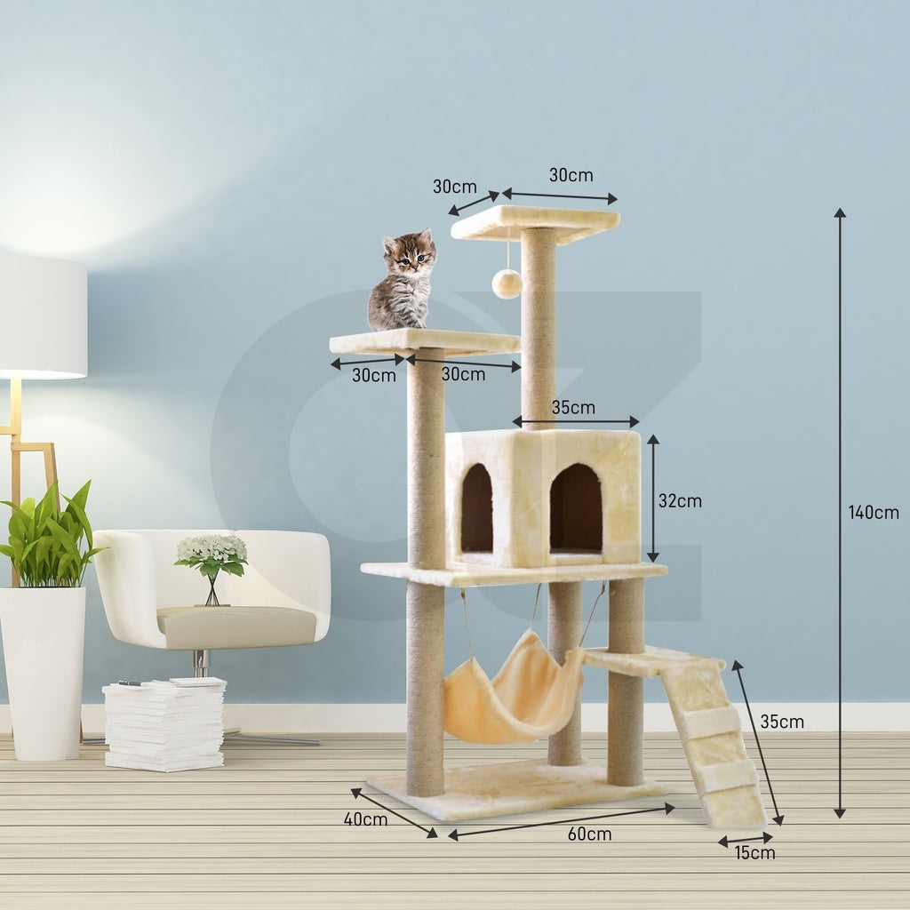 Cat Tree (138cm Dark Grey)