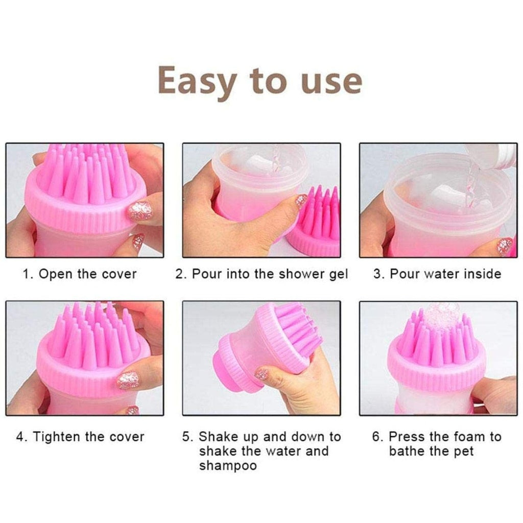 Floofi Pet Bath Brush (Pink) -