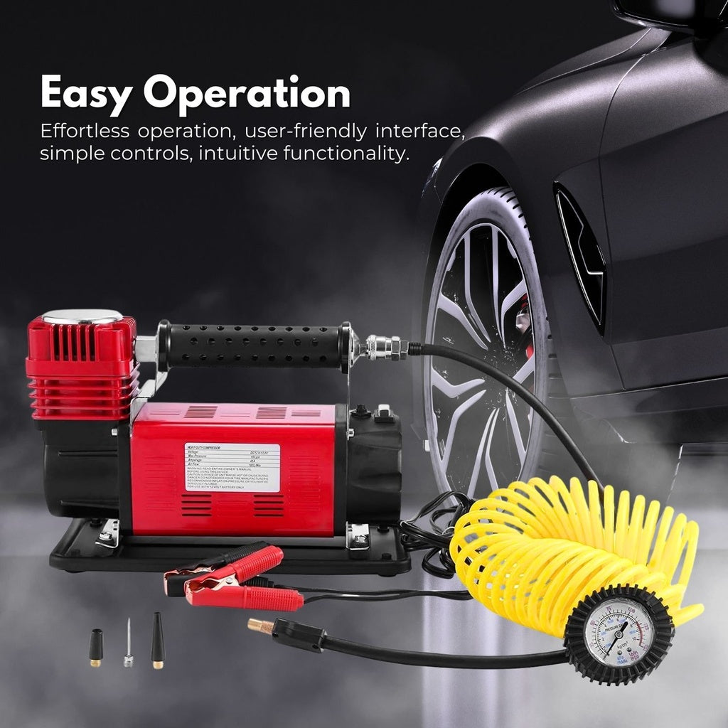 RYNOMATE 540W Car Air Compressor for Car Tires (Red)