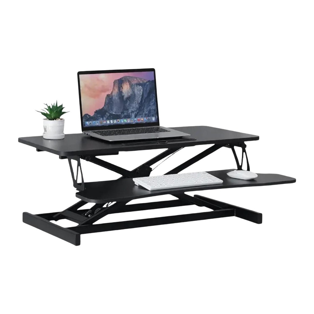 EKKIO Adjustable Standing Desk Riser Stand Up Desk Converter (Black)