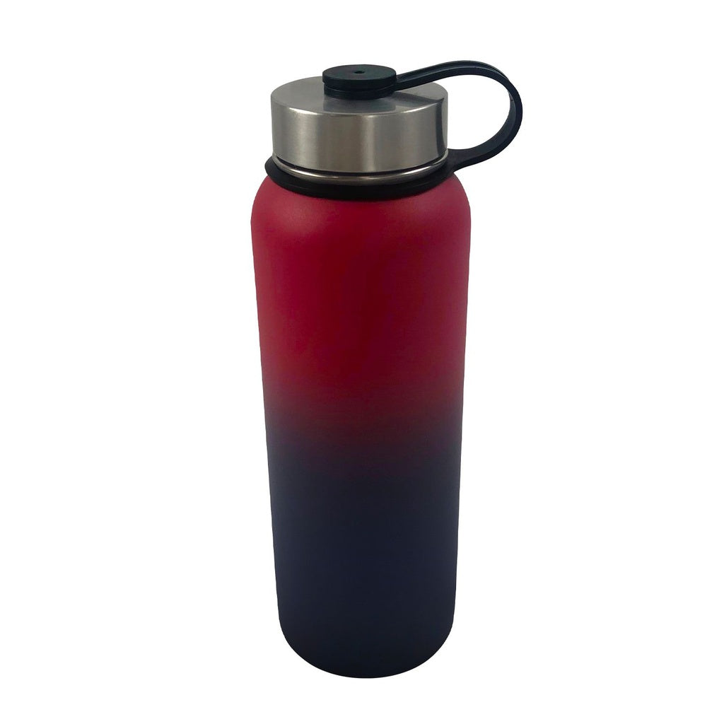 Verpeak 40oz Vacuum Insulated Water Bottle 3 Lids Straw Red Purple