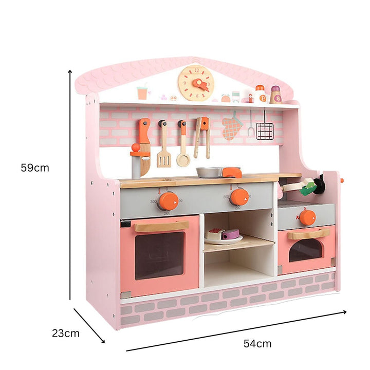 EKKIO Wooden Kitchen Playset for Kids (BBQ Kitchen Set)