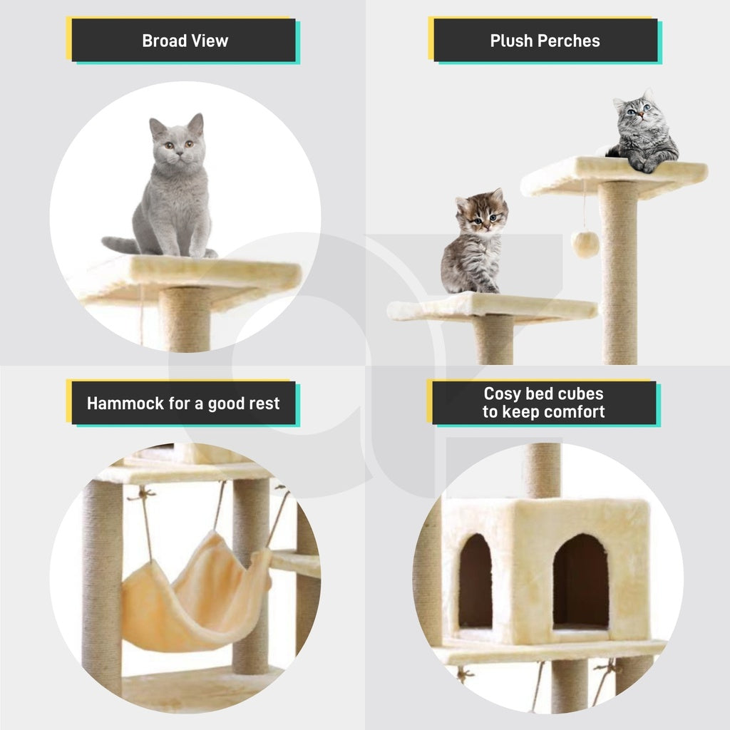 Cat Tree (138cm Dark Grey)