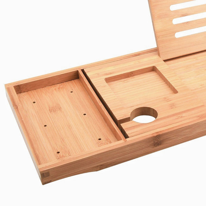 GOMINIMO Expandable Bamboo Bathup Caddy Trays