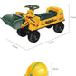 GOMINIMO Kids Ride On Bulldozer Digger Tractor Excavator Toy Car with Helmet