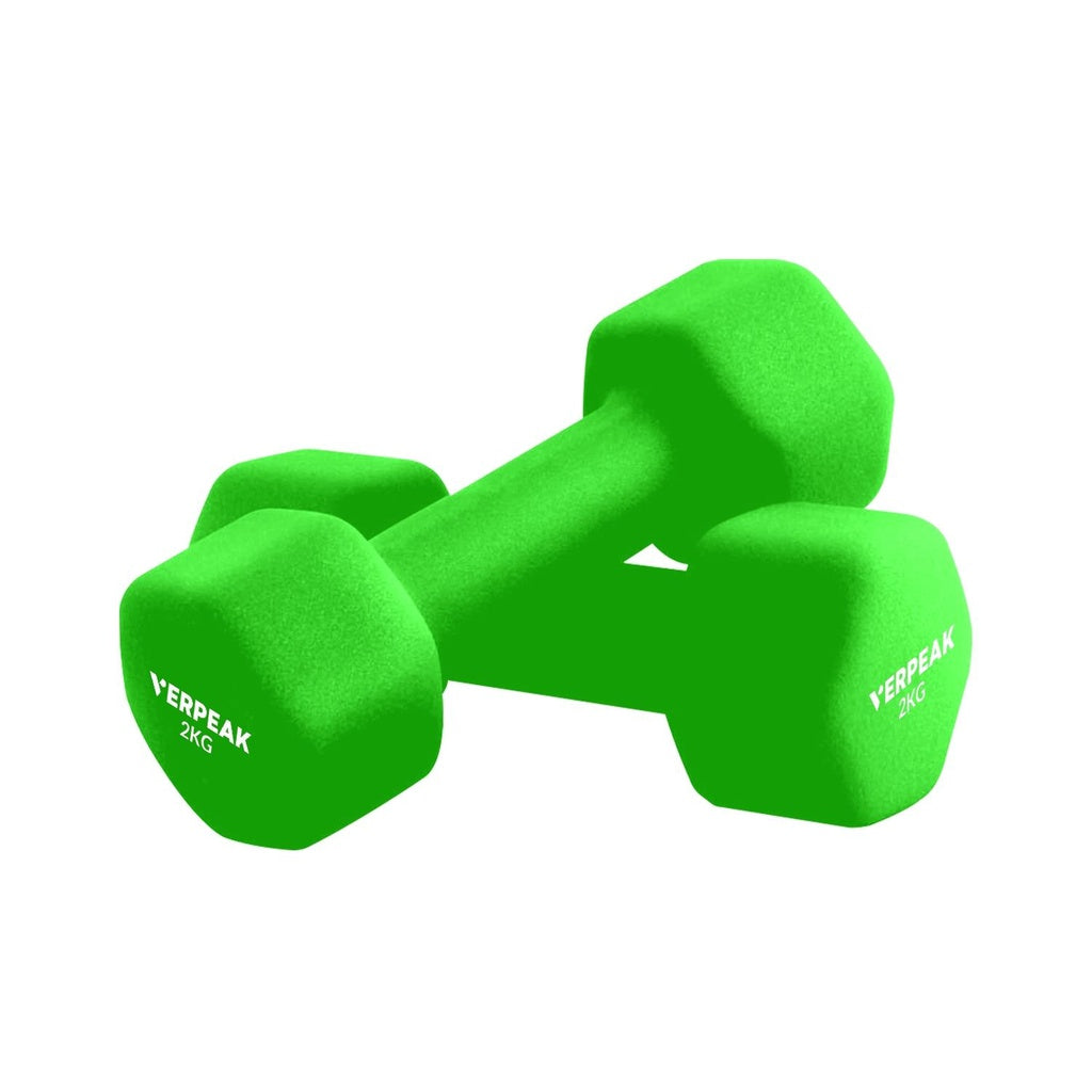 Verpeak Neoprene Dumbbell 2kg x 2 Green