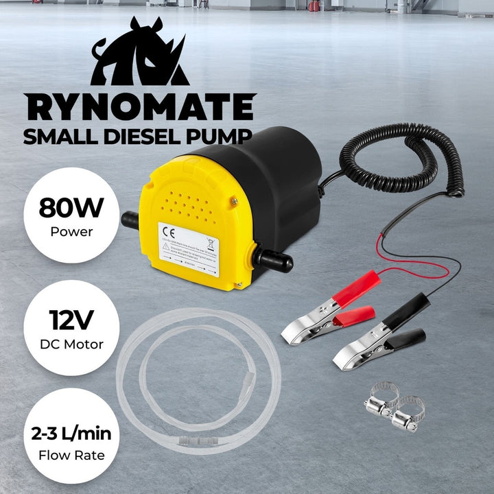 RYNOMATE 12V Portable Small Transfer Pump for Gear Oil, Lubricant, and Edible Oil Transfer (2-3L/min)