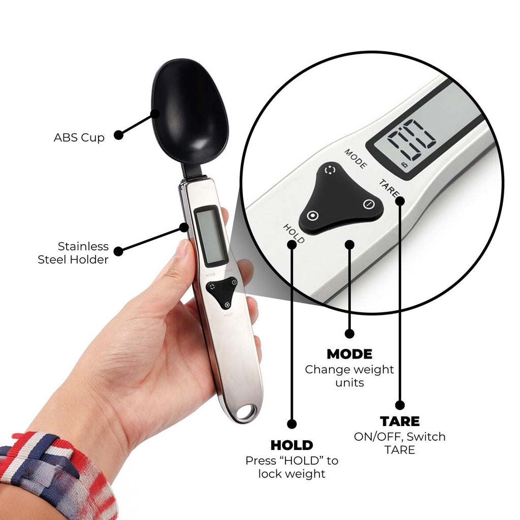 Miraklass 500g Digital LCD Measuring Spoon Kitchen Scale