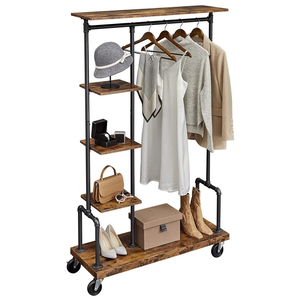 VASAGLE Clothes Rack Rustic Brown