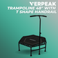 Verpeak Fitness Trampoline 48" with T shape handrail