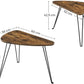 VASAGLE Nesting Table Triangle Rustic Brown and Black