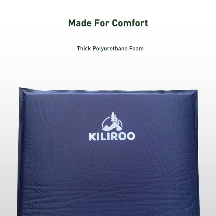 KILIROO Inflating Camping Mat - Navy Blue