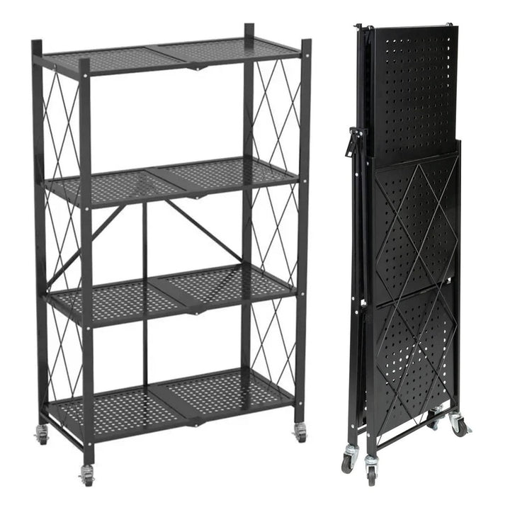 EKKIO Foldable Storage Shelf 4 Tier (Black)