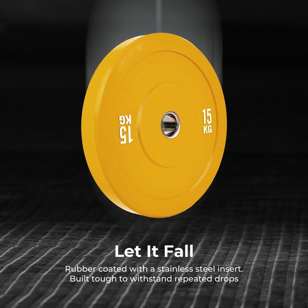 Verpeak Colour Bumper Plate 15KG Yellow