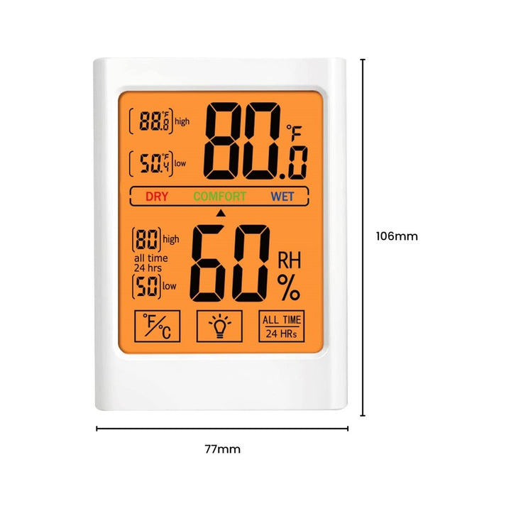 GOMINIMO Thermo Hygrometer Has Backlight White