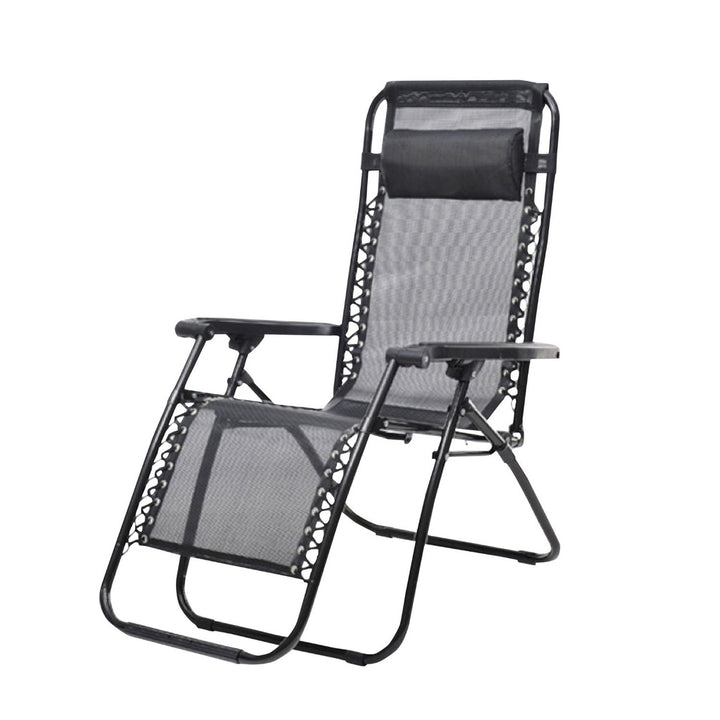 KILIROO Folding Reclining Camping Chair With Breathable Mesh (Black)