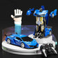 GOMINIMO Transform Car Robot Sport Car with Remote Control (Blue)