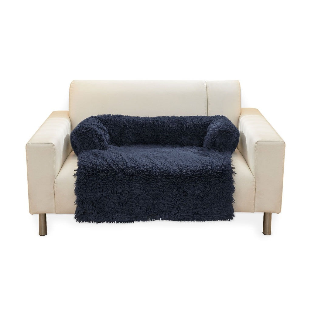 Floofi Pet Sofa Cover Soft with Bolster M Size (Dark Blue)