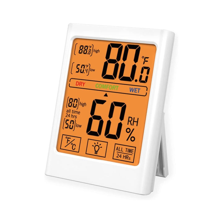 GOMINIMO Thermo Hygrometer Has Backlight White