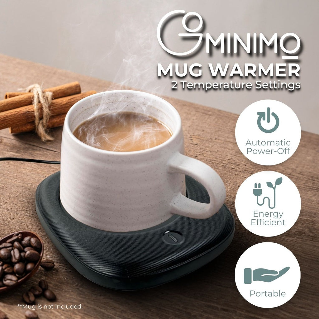 GOMINIMO Coffee Mug Warmer with 2 Temperature Settings (Black)