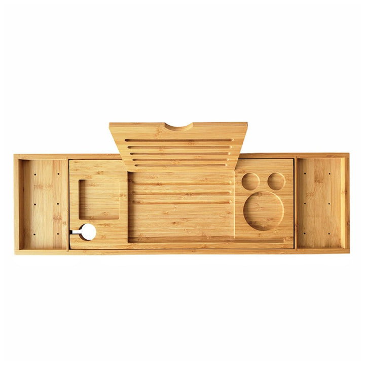 GOMINIMO Expandable Bamboo Bathup Caddy Trays