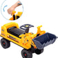 GOMINIMO Kids Ride On Bulldozer Digger Tractor Excavator Toy Car with Helmet