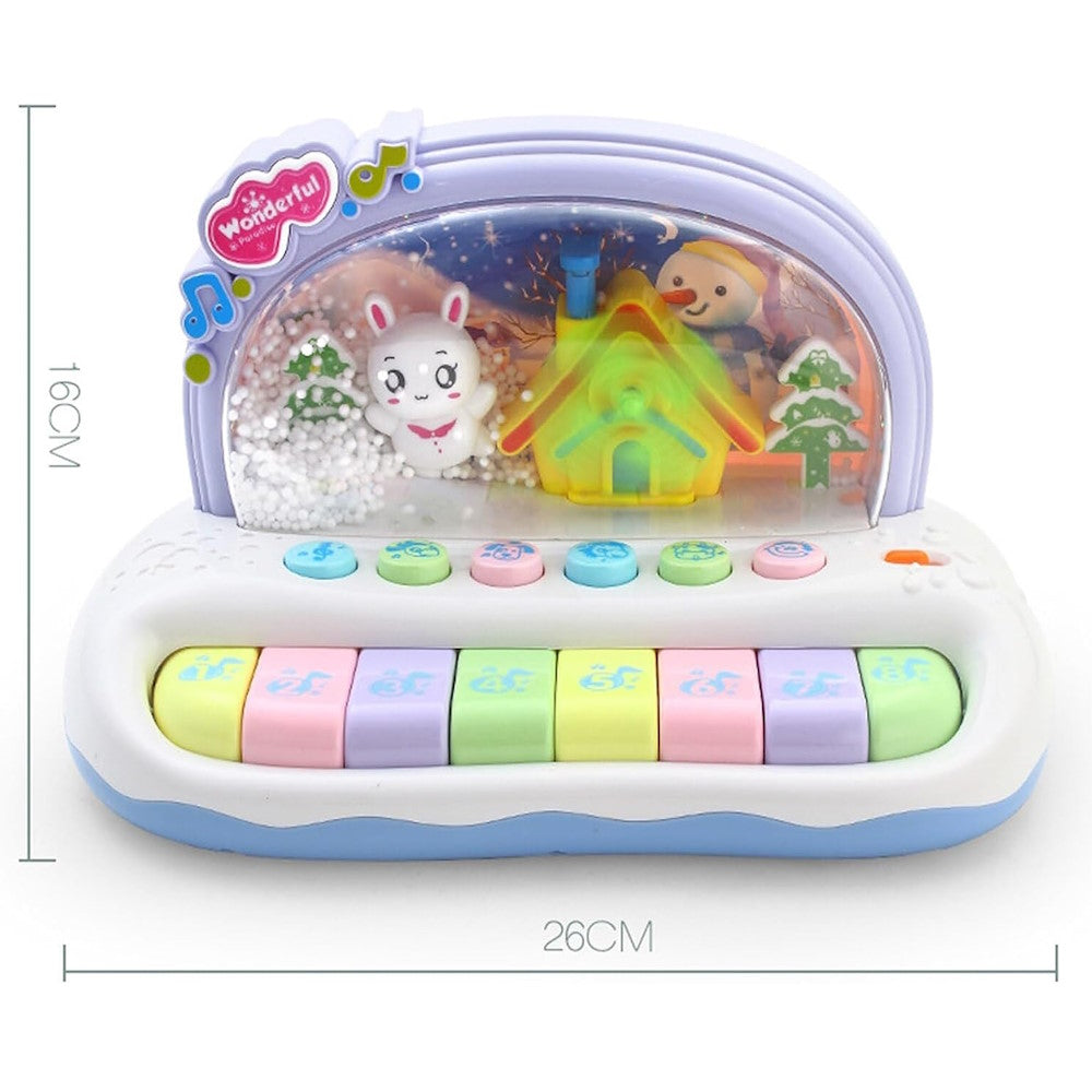 GOMINIMO Kids Toy Musical Snowflake Electronic Piano Keyboard (White)