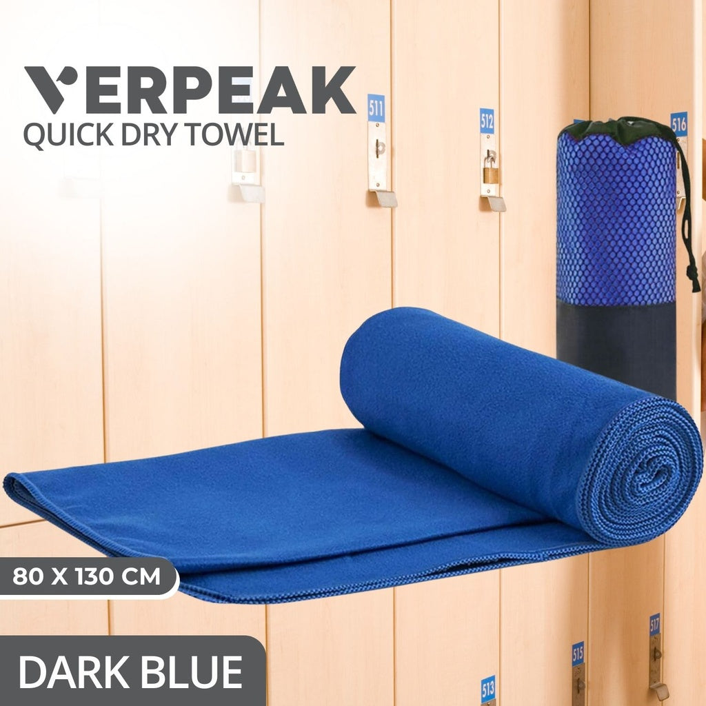 VERPEAK Quick Dry Gym Sport Towel 80*130CM (Dark Blue)