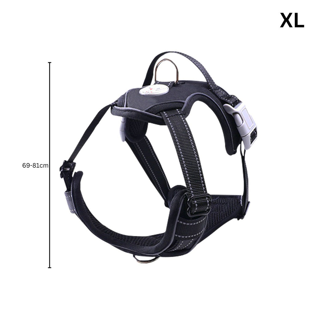 FLOOFI Dog Harness Vest XL Size (Black)